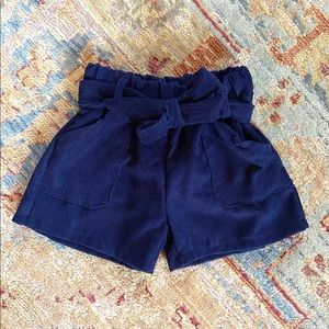 Boutique Style Corduroy Shorts - Navy
